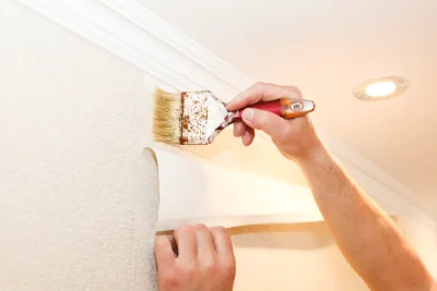 Pose de papier peint à Floudès — revêtements muraux et toiles de verre